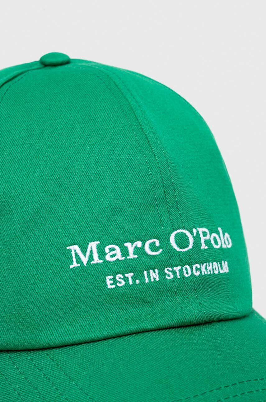 Marc O'Polo Dětská bavlněná čepice zelená barva s aplikací - Pepit.cz