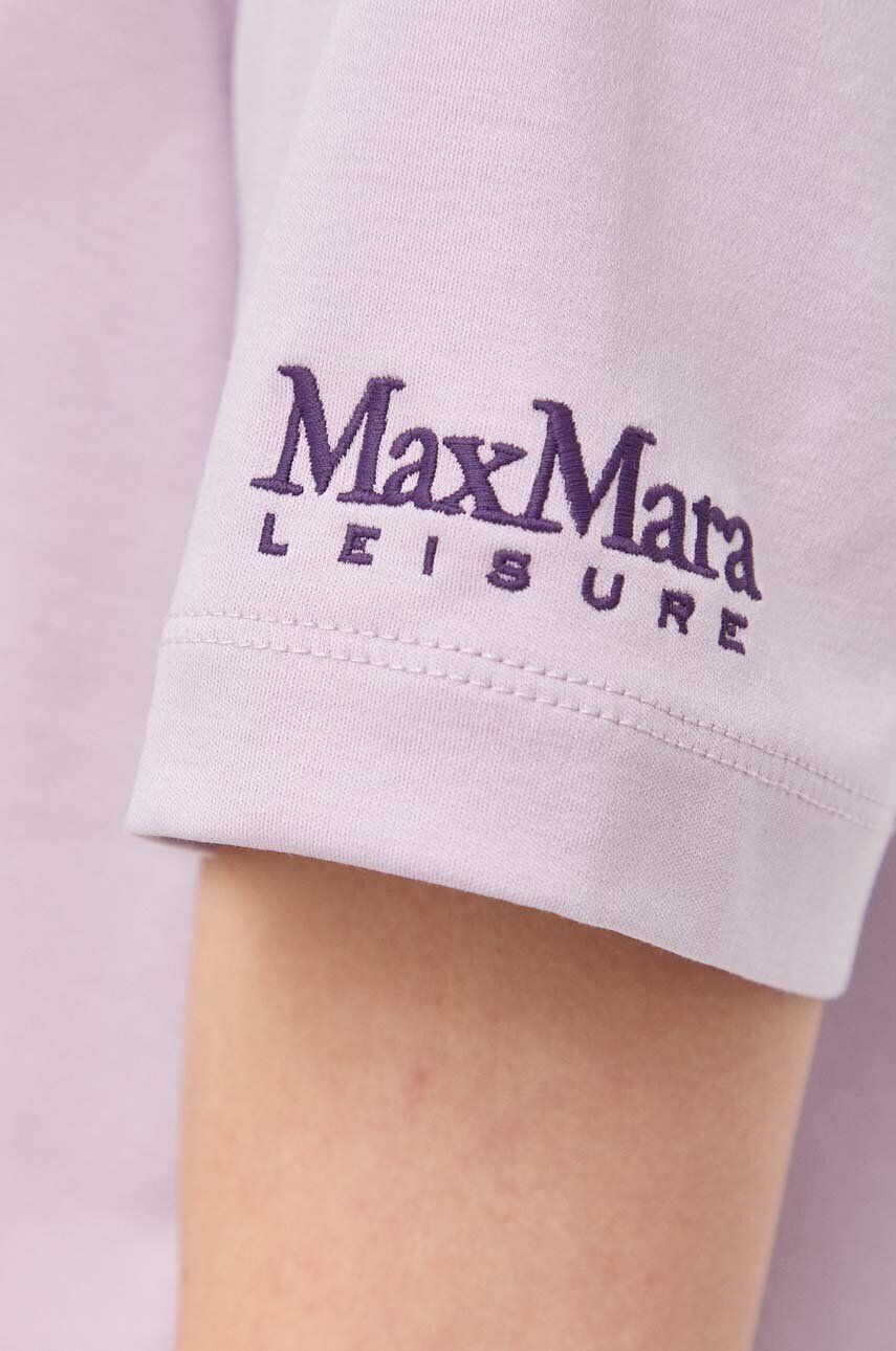 Max Mara Leisure Tričko fialová barva - Pepit.cz