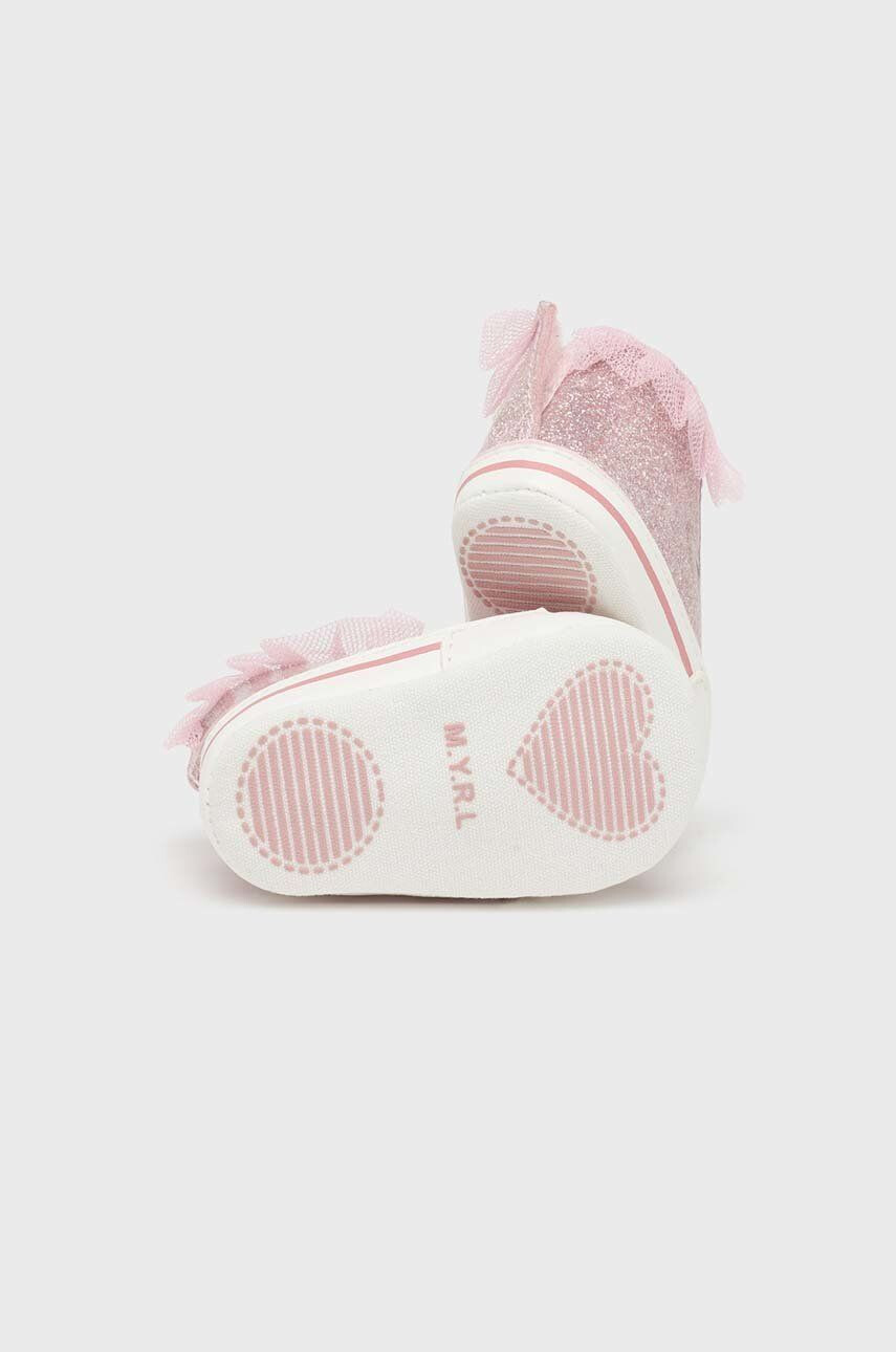 Mayoral Newborn Dětské sneakers boty růžová barva - Pepit.cz