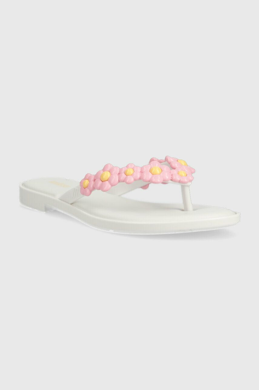 Melissa Žabky FLIP FLOP SPRING AD dámské bílá barva na plochém podpatku M.33715.AL237 - Pepit.cz