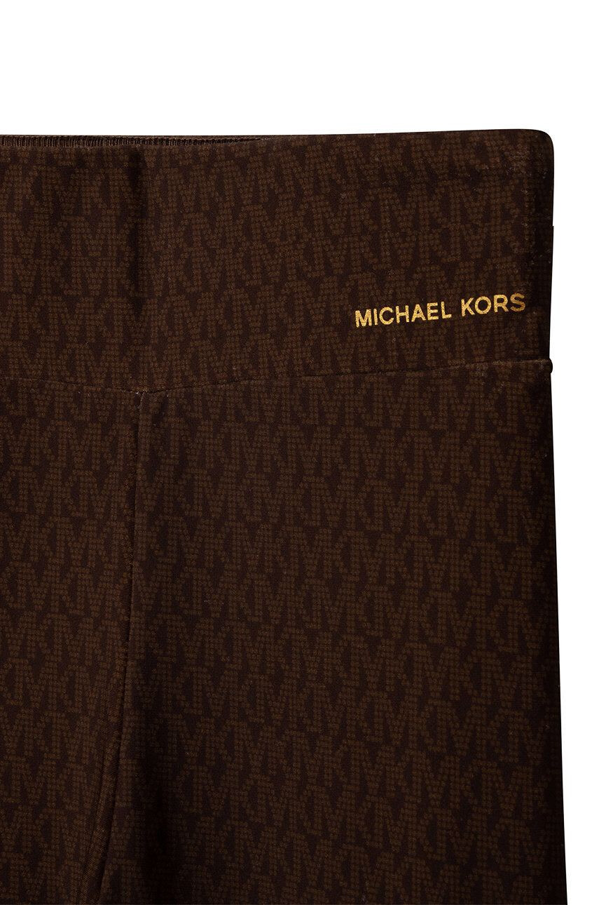 Michael Kors Dětské legíny hnědá barva vzorované - Pepit.cz