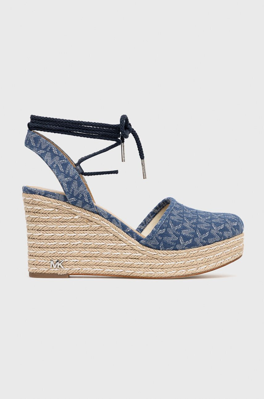 MICHAEL Michael Kors Espadrilky Michael Kors Margie Closed Toe Wedge dámské tmavomodrá barva na klínku - Pepit.cz