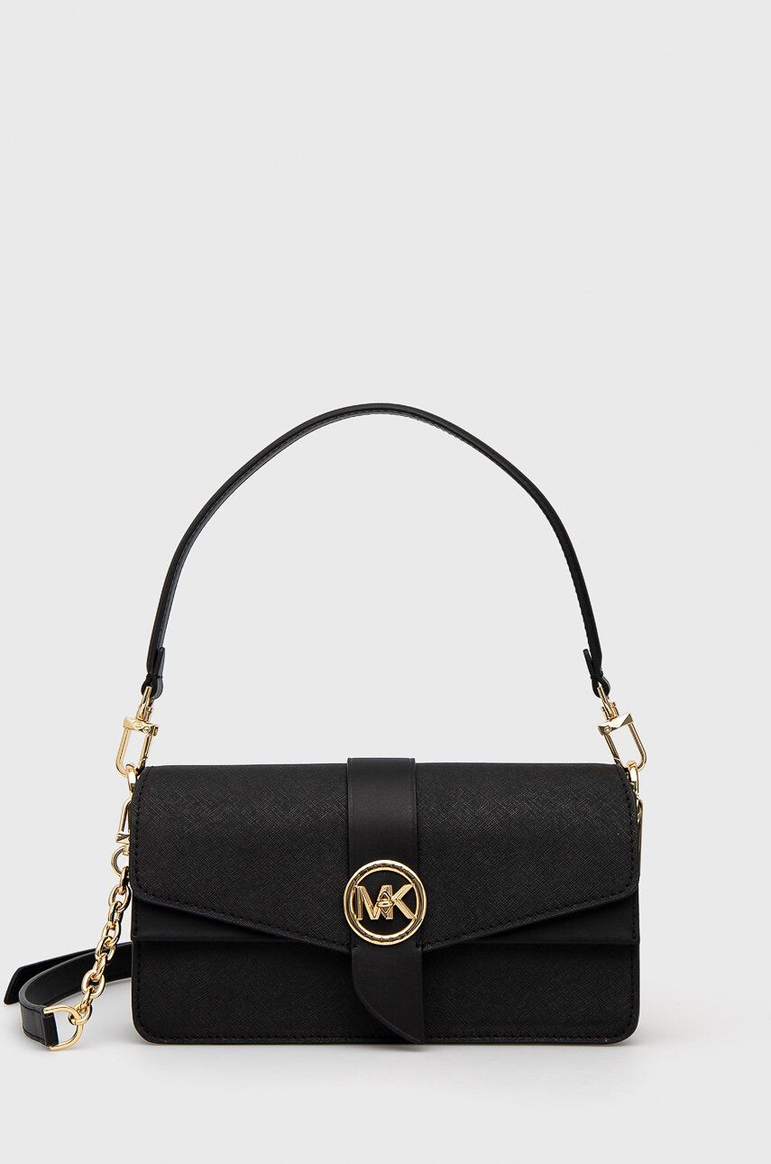 MICHAEL Michael Kors Kožená kabelka černá barva - Pepit.cz