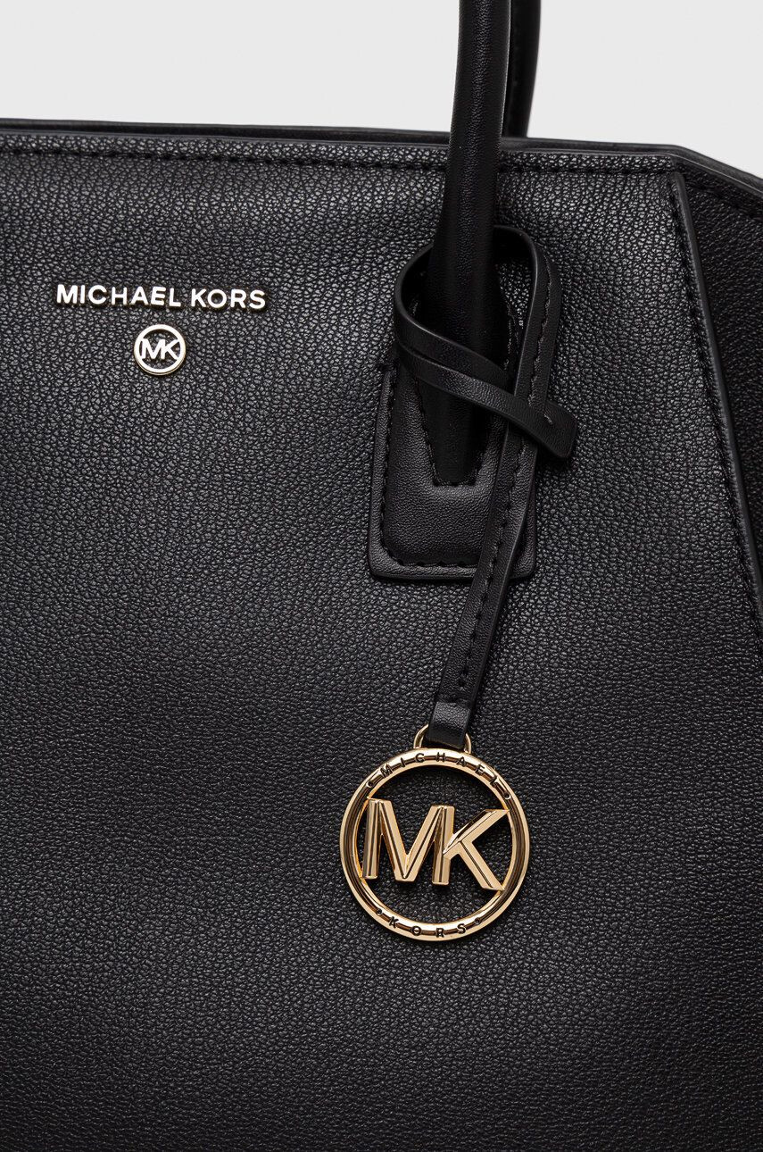 MICHAEL Michael Kors Kožená kabelka černá barva - Pepit.cz