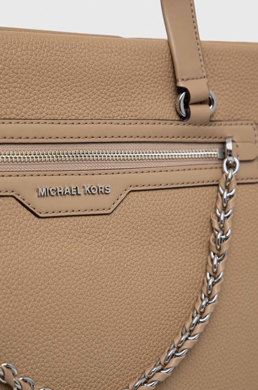 MICHAEL Michael Kors Kožená kabelka hnědá barva - Pepit.cz