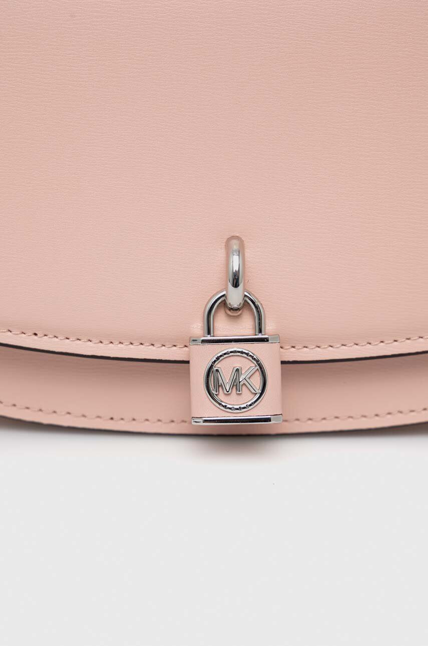 MICHAEL Michael Kors Kožená kabelka růžová barva - Pepit.cz