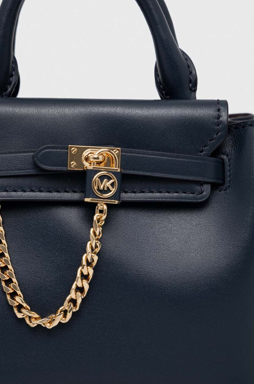 MICHAEL Michael Kors Kožená kabelka tmavomodrá barva - Pepit.cz