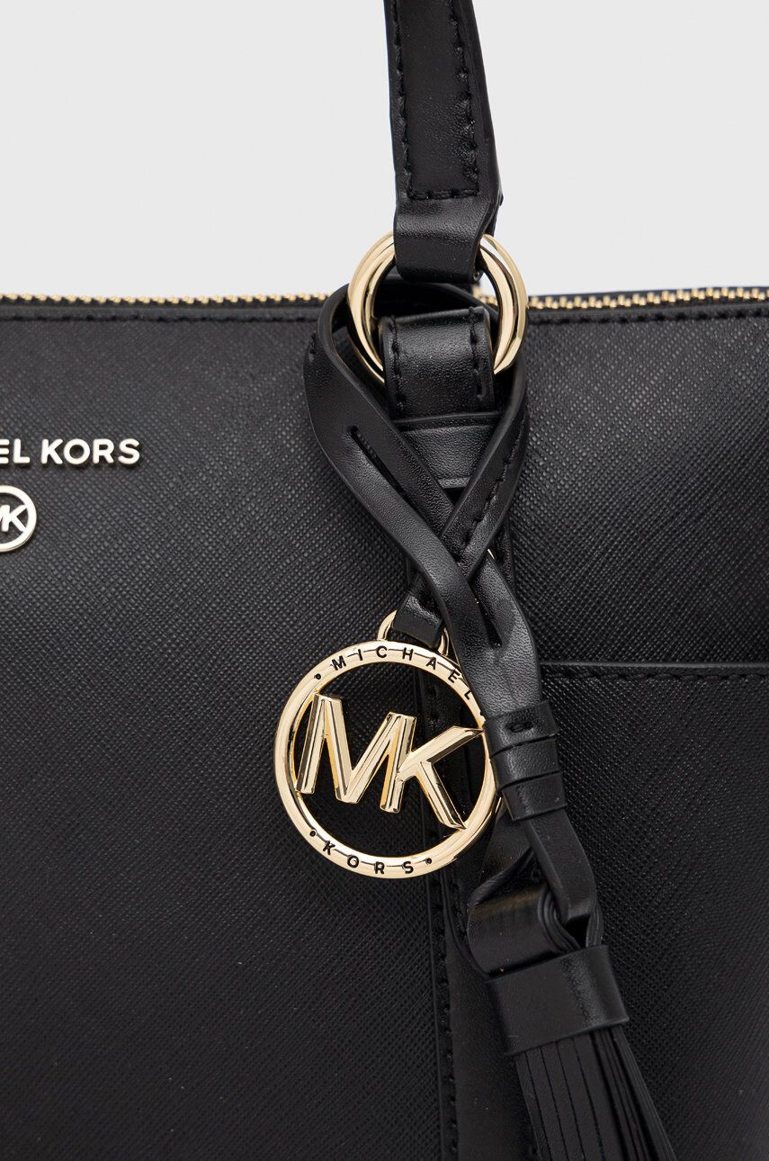 MICHAEL Michael Kors Kožená kabelka černá barva - Pepit.cz