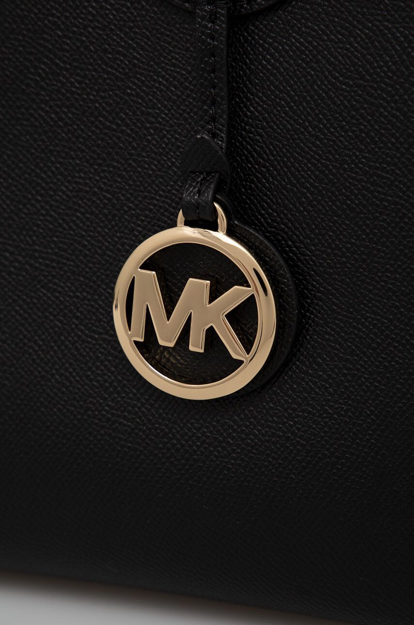 MICHAEL Michael Kors Kožená kabelka černá barva - Pepit.cz