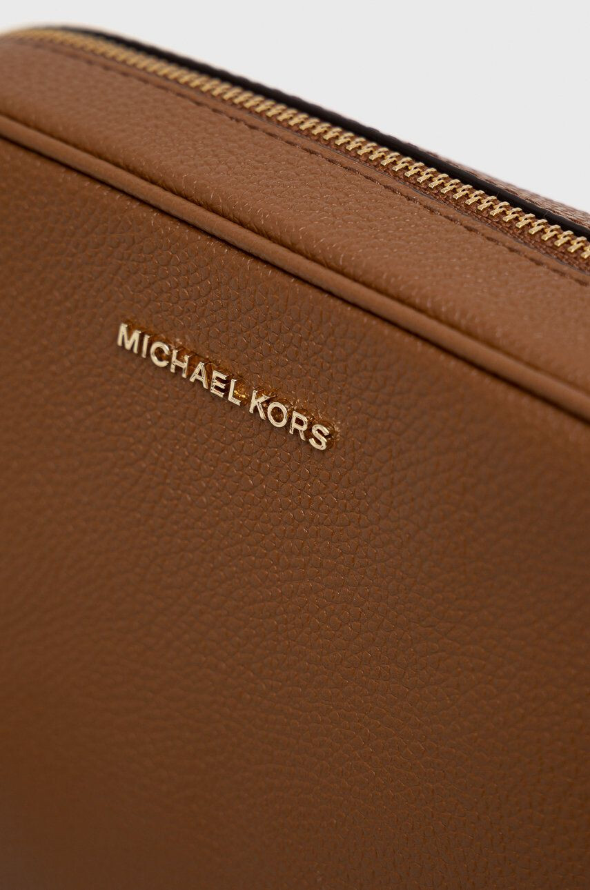 MICHAEL Michael Kors Kožená kabelka hnědá barva - Pepit.cz