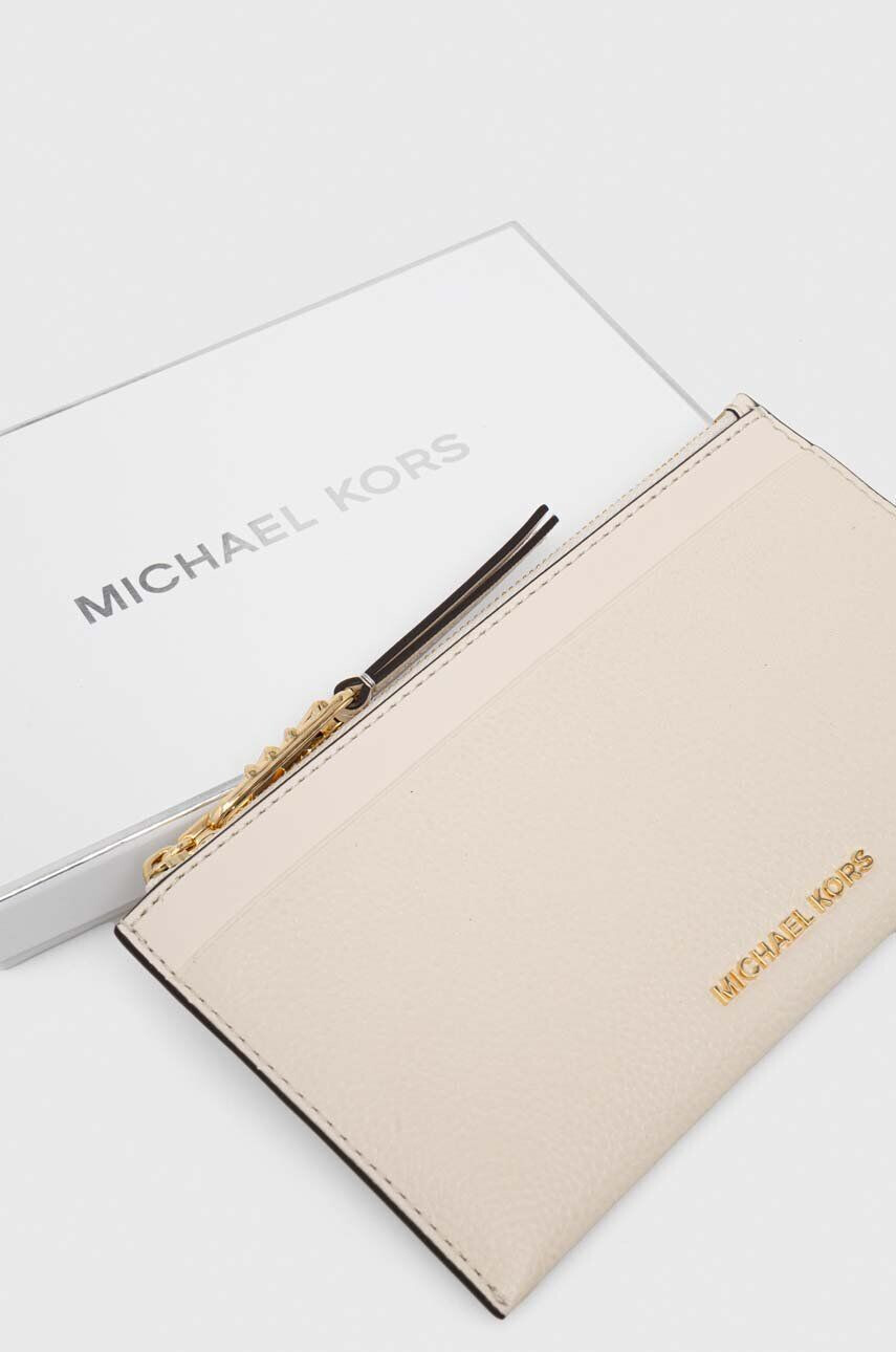 MICHAEL Michael Kors Kožená peněženka béžová barva - Pepit.cz