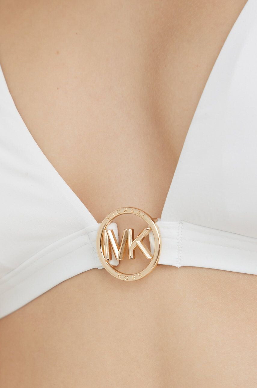 MICHAEL Michael Kors Plavková podprsenka bílá barva vyztužený košík - Pepit.cz