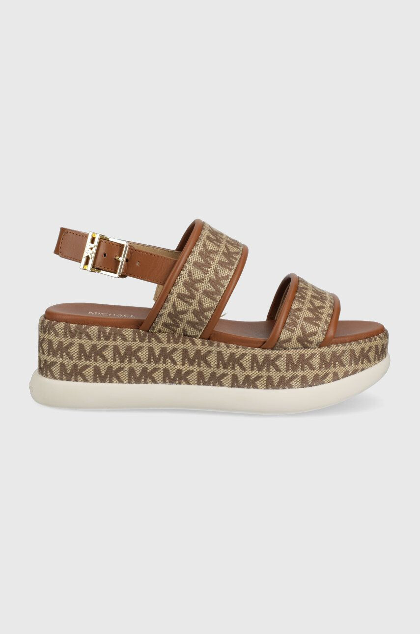 MICHAEL Michael Kors Sandály Presley Platform Sandal dámské hnědá barva na platformě - Pepit.cz