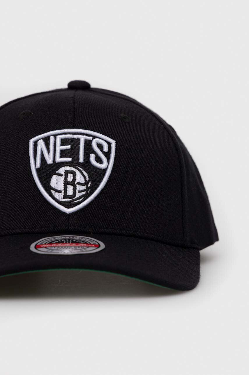 Mitchell&Ness Čepice s vlněnou směsí Brooklyn Nets černá barva s aplikací - Pepit.cz