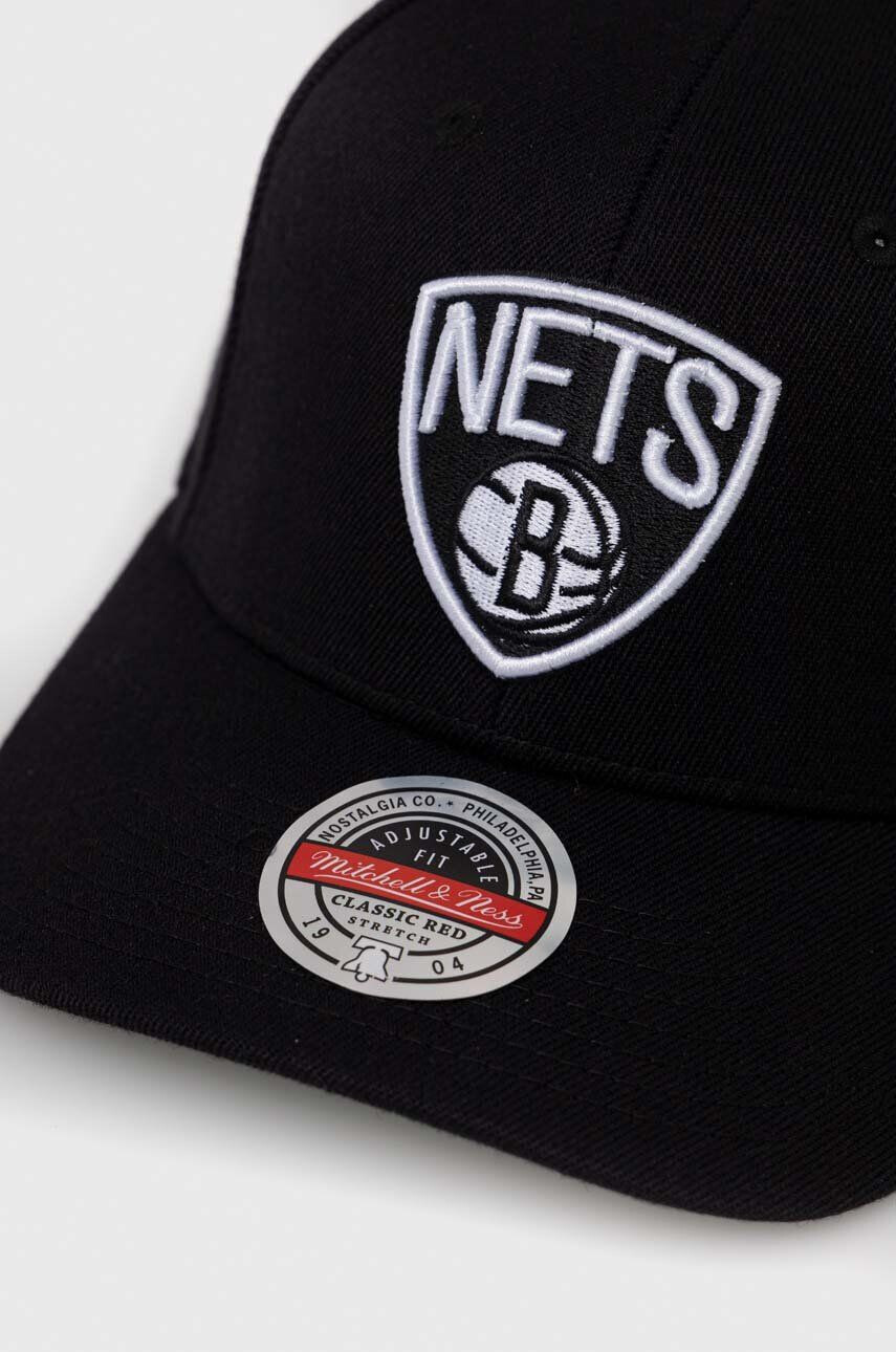 Mitchell&Ness Čepice s vlněnou směsí Brooklyn Nets černá barva s aplikací - Pepit.cz