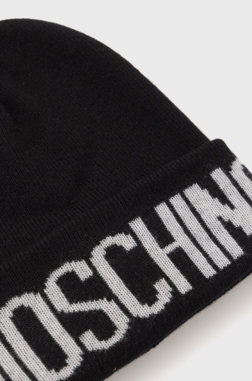 Moschino Čepice s příměsí kašmíru černá barva - Pepit.cz