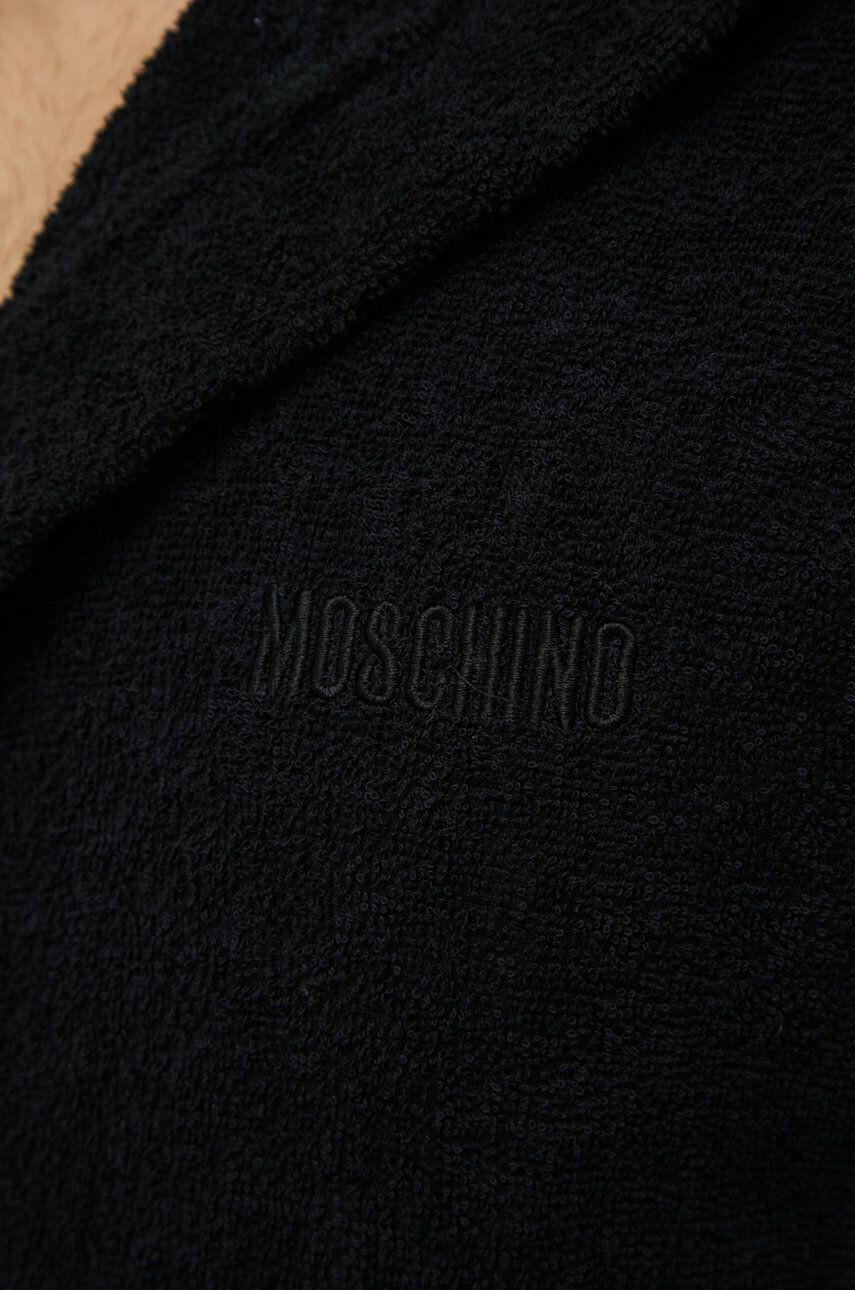 Moschino Underwear Bavlněný župan černá barva - Pepit.cz