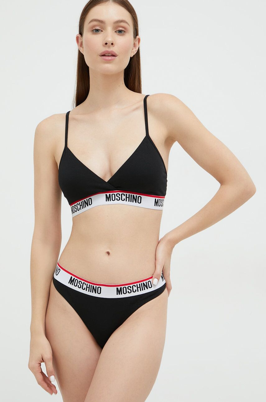 Moschino Underwear Podprsenka černá barva - Pepit.cz