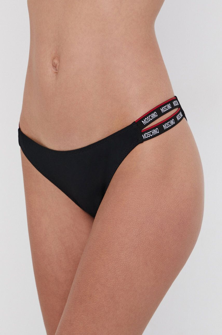 Moschino Underwear Sportovní podprsenka černá barva - Pepit.cz