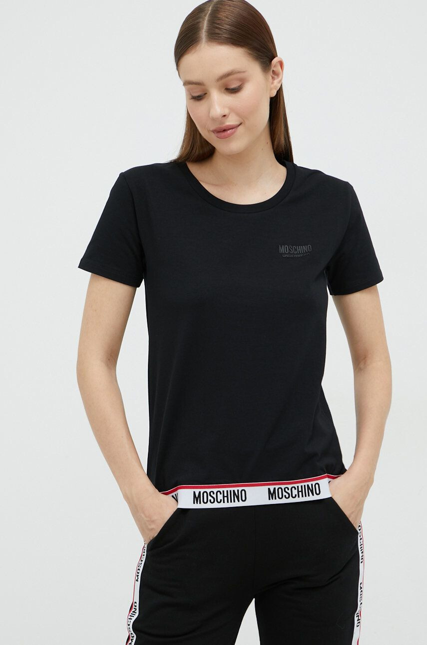 Moschino Underwear Tričko černá barva - Pepit.cz