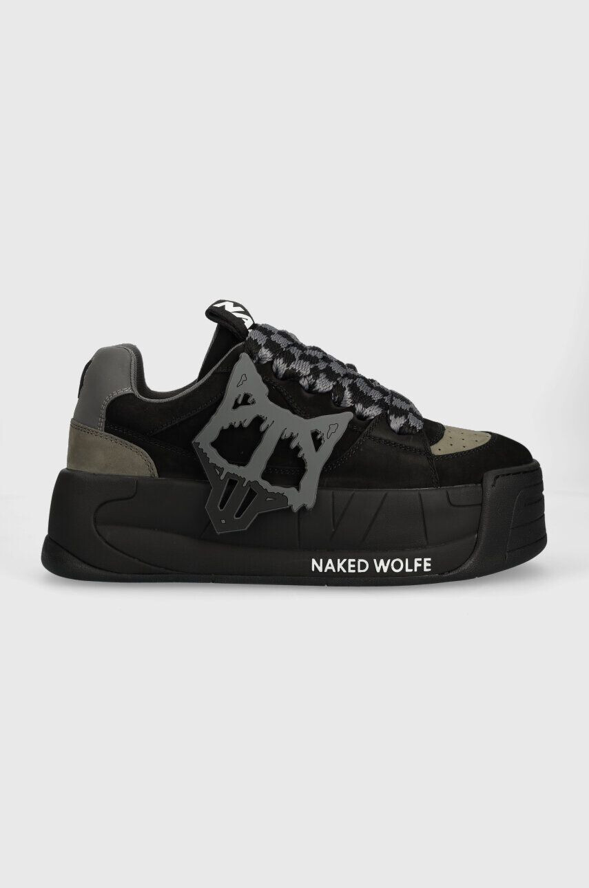 Naked Wolfe Kožené sneakers boty Slade černá barva - Pepit.cz