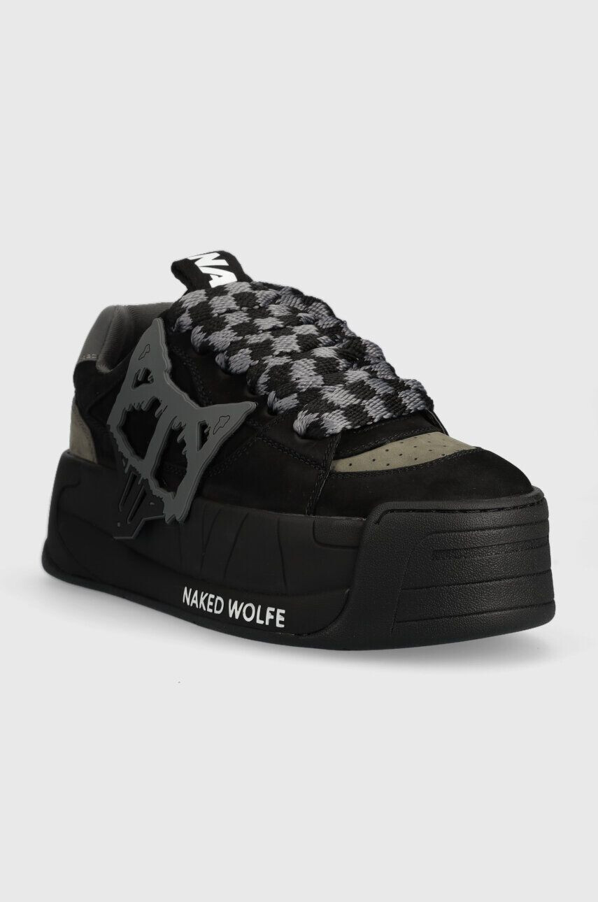 Naked Wolfe Kožené sneakers boty Slade černá barva - Pepit.cz