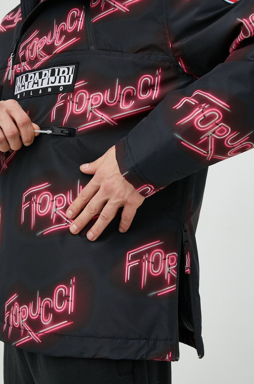 Napapijri Bunda X Fiorucci pánská černá barva - Pepit.cz