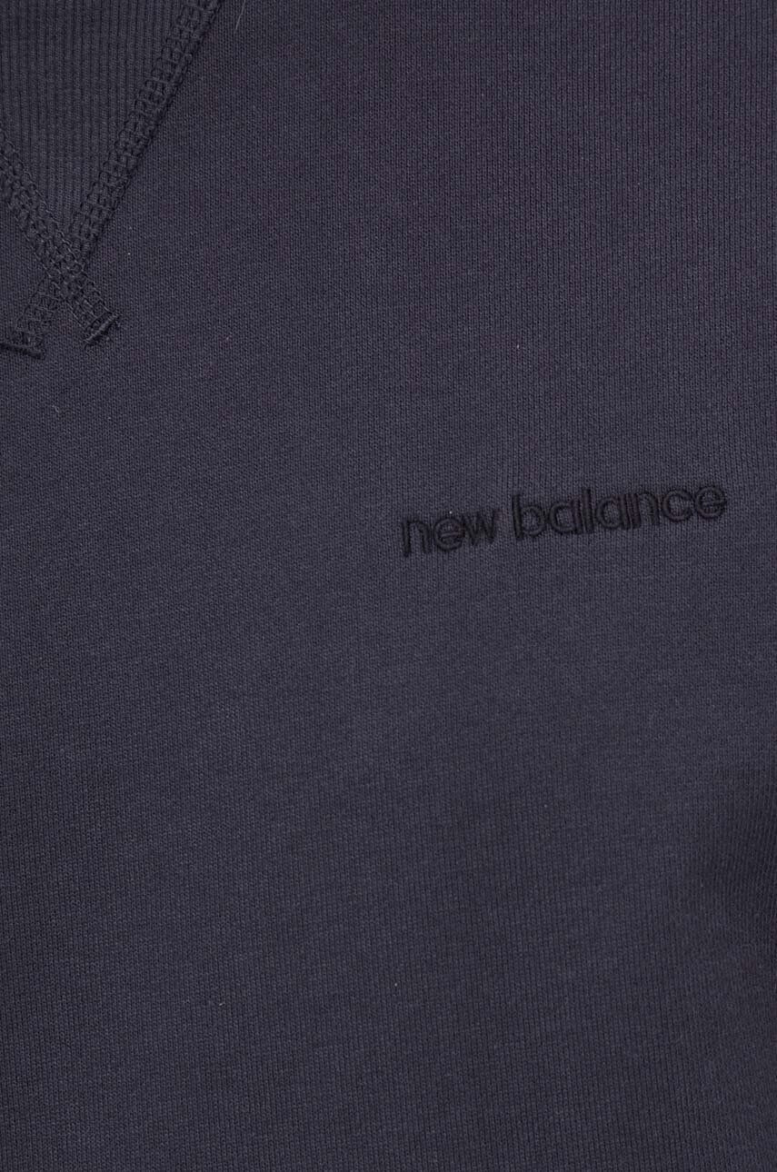 New Balance Bavlněná mikina dámská šedá barva melanžová - Pepit.cz