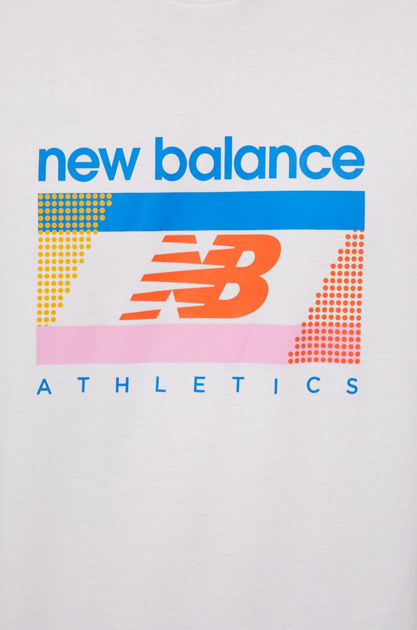 New Balance Bavlněné tričko MT21502WT - Pepit.cz