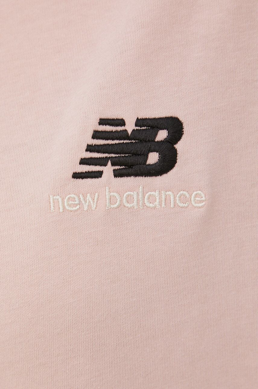 New Balance Bavlněné tričko UT21503PIE růžová barva - Pepit.cz