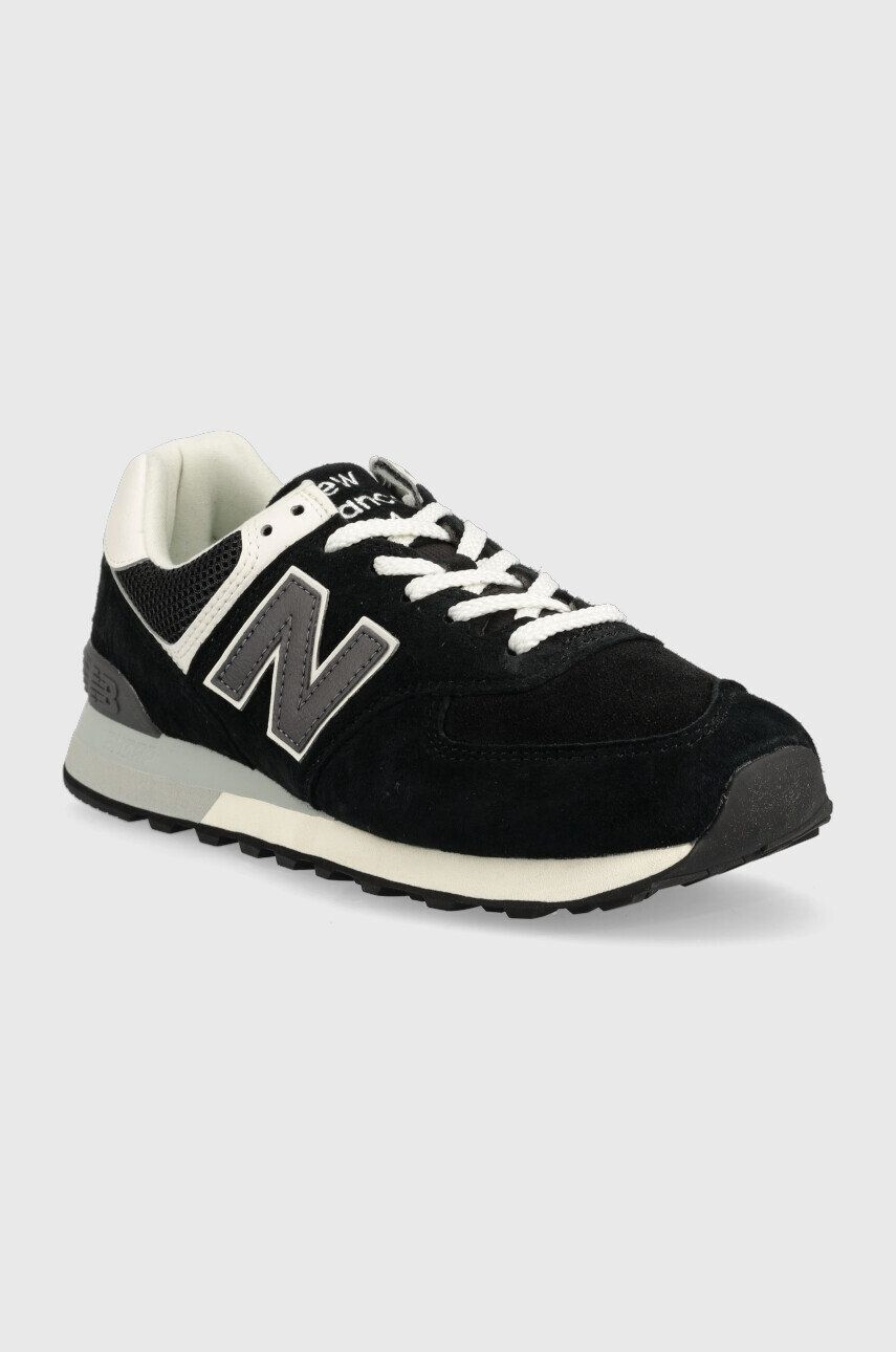 New Balance Kožené sneakers boty U574bk2 černá barva U574BK2-BK2 - Pepit.cz