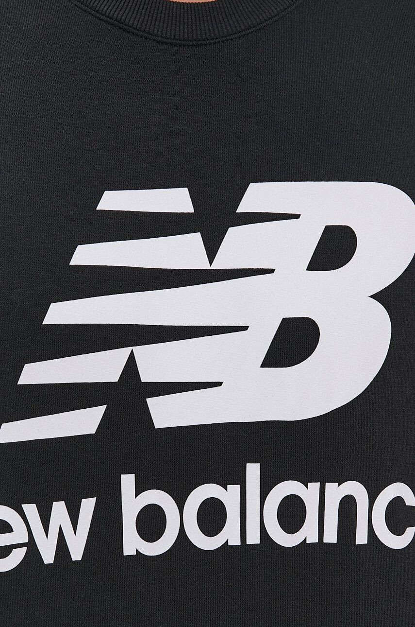 New Balance Mikina pánská šedá barva s kapucí s potiskem MT31537AG-7AG - Pepit.cz