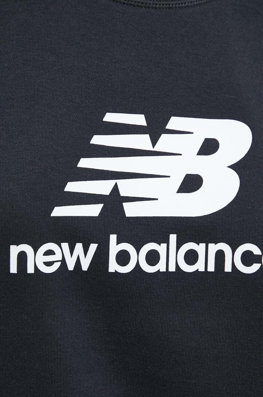 New Balance Mikina dámská černá barva s potiskem WT31532BK-2BK - Pepit.cz