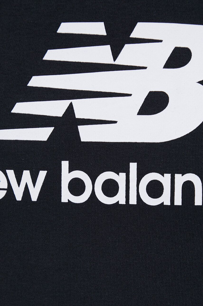 New Balance Mikina pánská černá barva s kapucí s potiskem MT31537BK-7BK - Pepit.cz