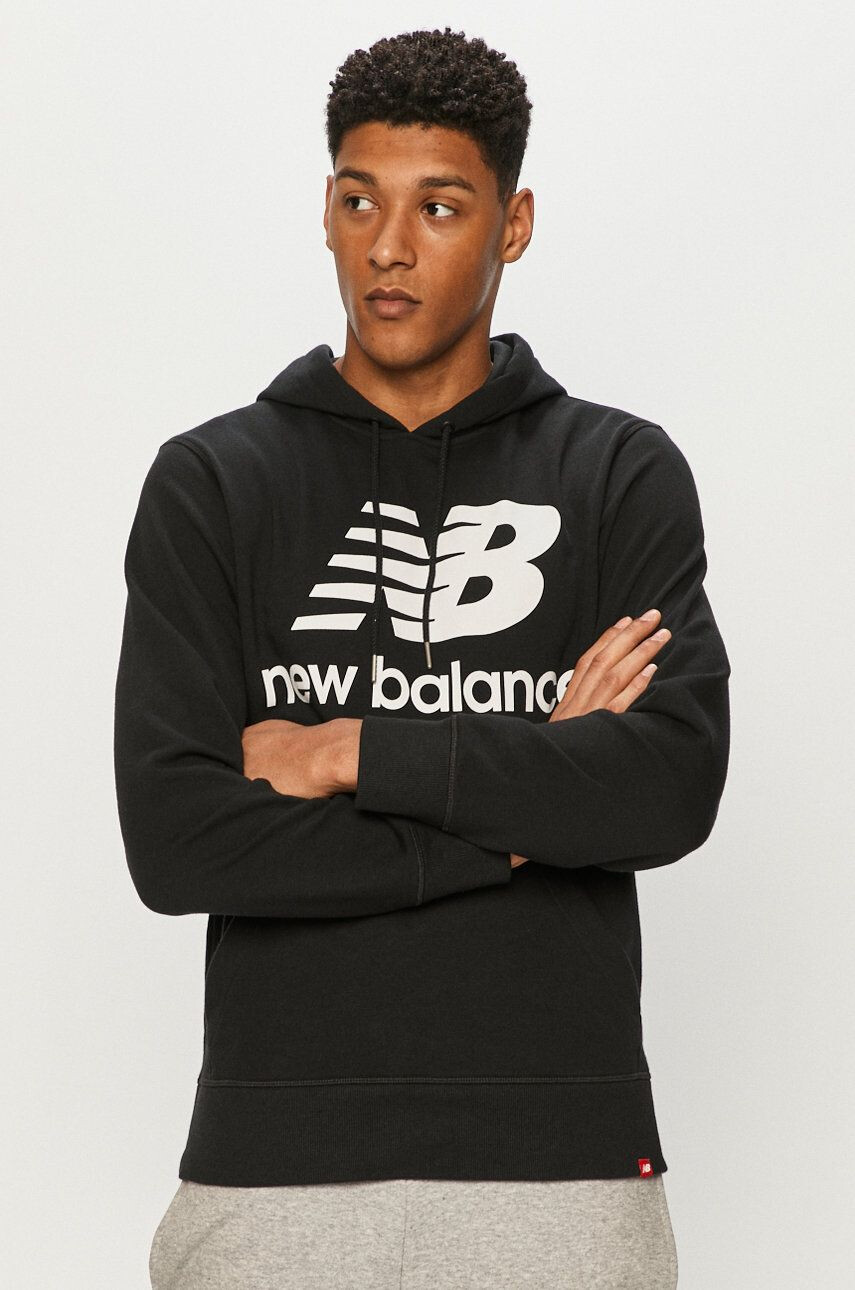 New Balance Mikina dámská černá barva s potiskem WT21559BK-BK - Pepit.cz