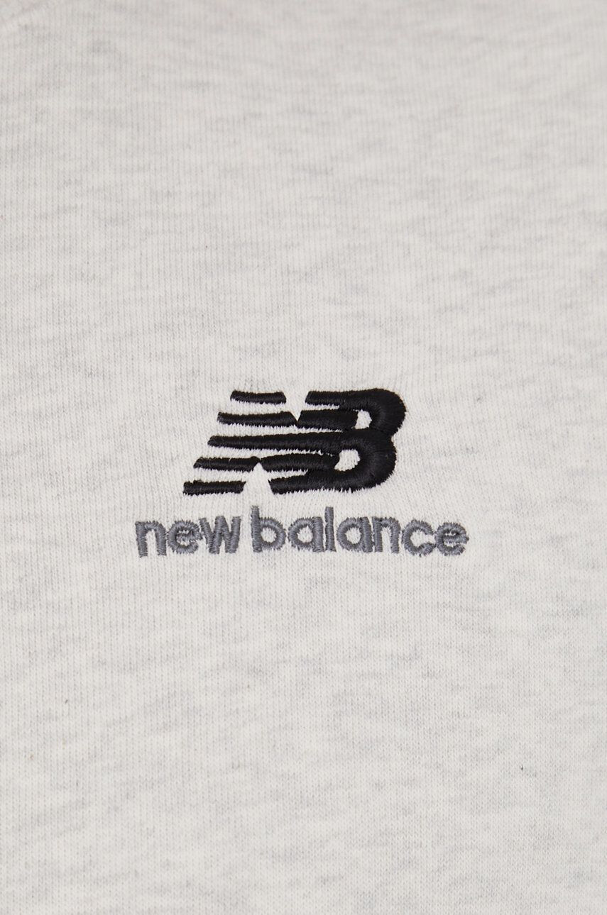 New Balance Mikina UT21501SAH pánská šedá barva s aplikací UT21501SAH-SAH - Pepit.cz