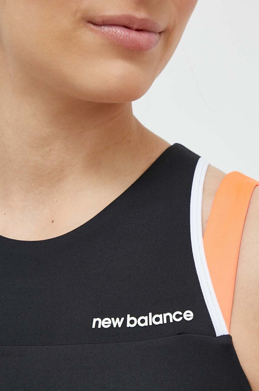 New Balance Sportovní podprsenka Shape Shield černá barva - Pepit.cz