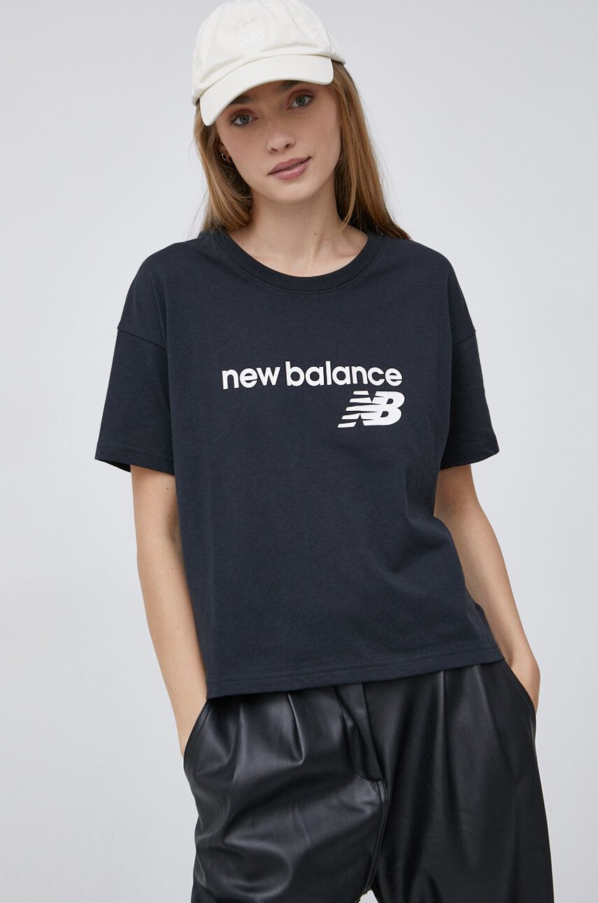 New Balance Tričko WT21801VAC dámský žlutá barva - Pepit.cz