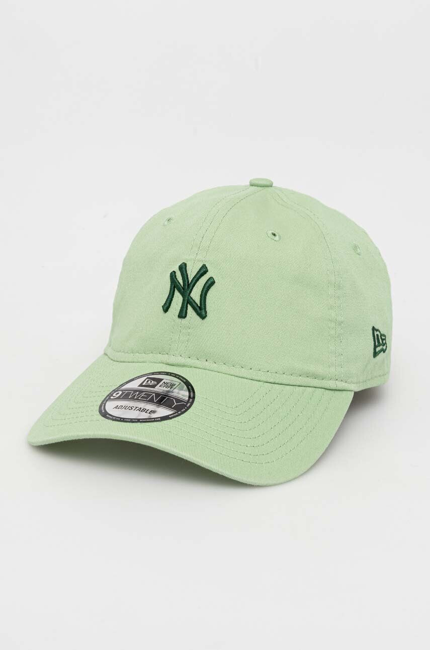 New Era Bavlněná baseballová čepice zelená barva s aplikací NEW YORK YANKEES - Pepit.cz