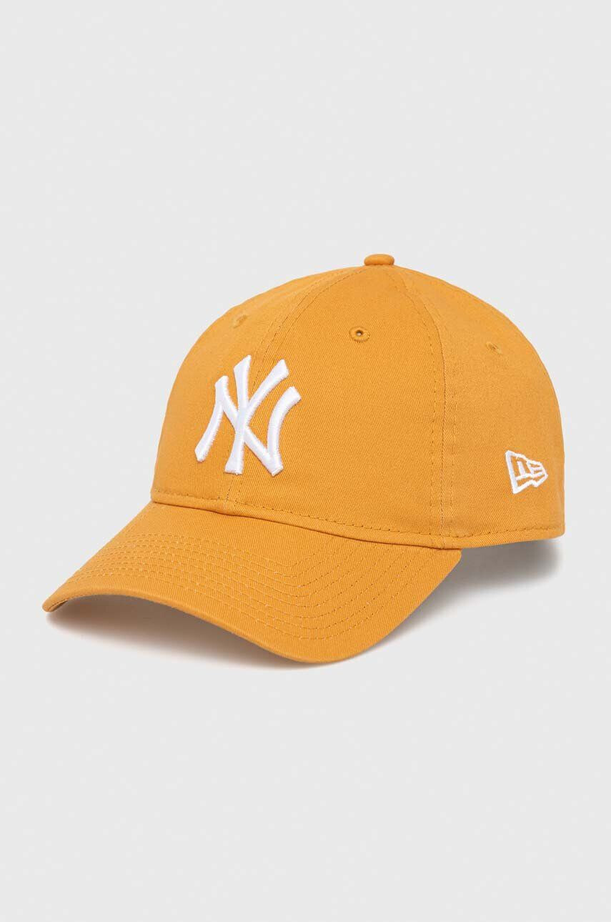 New Era Bavlněná baseballová čepice oranžová barva s aplikací NEW YORK YANKEES - Pepit.cz