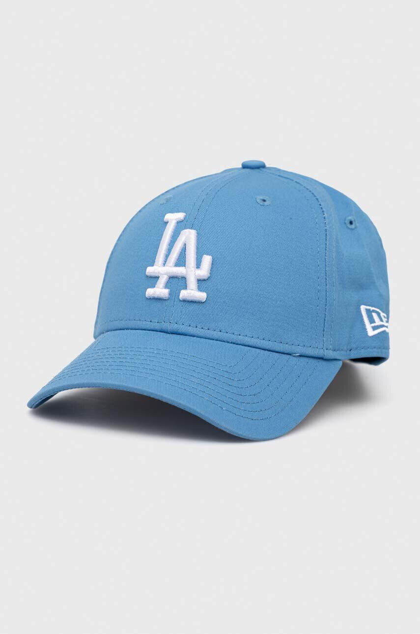 New Era Bavlněná baseballová čepice zelená barva s aplikací LOS ANGELES DODGERS - Pepit.cz