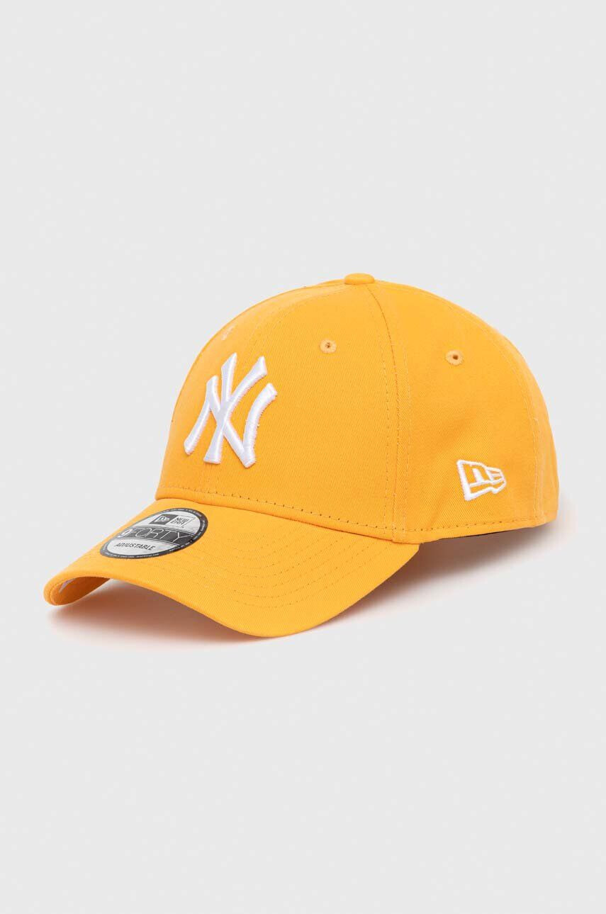 New Era Bavlněná baseballová čepice oranžová barva s aplikací NEW YORK YANKEES - Pepit.cz