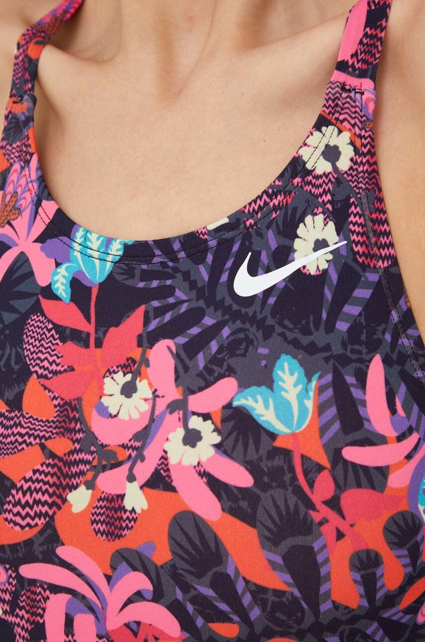 Nike Jednodílné plavky růžová barva měkký košík - Pepit.cz