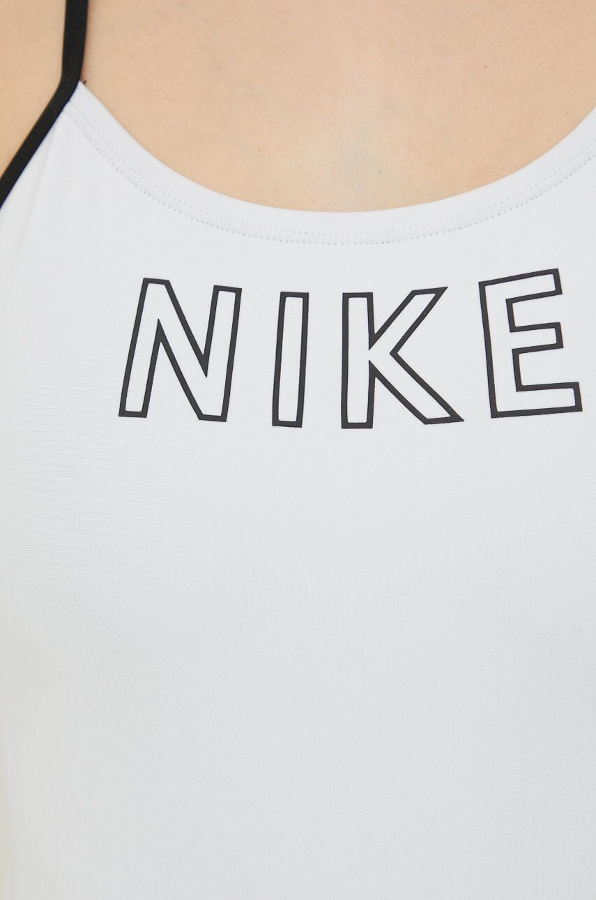 Nike Jednodílné plavky Cutout bílá barva měkký košík - Pepit.cz