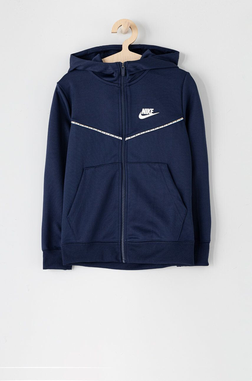 Nike Kids Dětská mikina tmavomodrá barva hladká - Pepit.cz