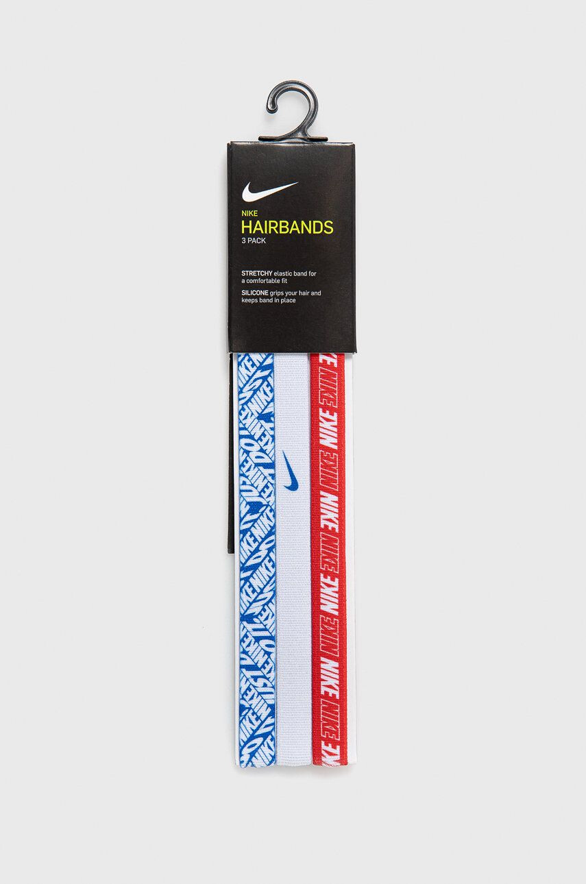 Nike Sada sportovních čelenek (3-pack) bílá barva - Pepit.cz