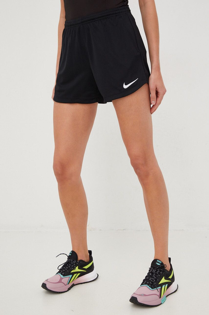 Nike Tréninkové šortky Park 20 dámské šedá barva hladké high waist - Pepit.cz