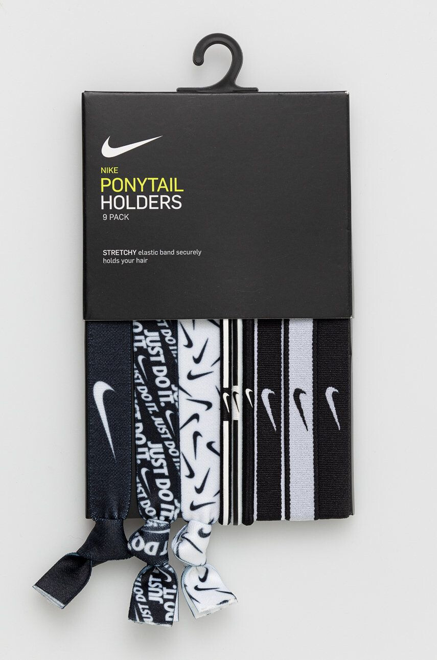 Nike Vlasové gumičky (9-pack) černá barva - Pepit.cz