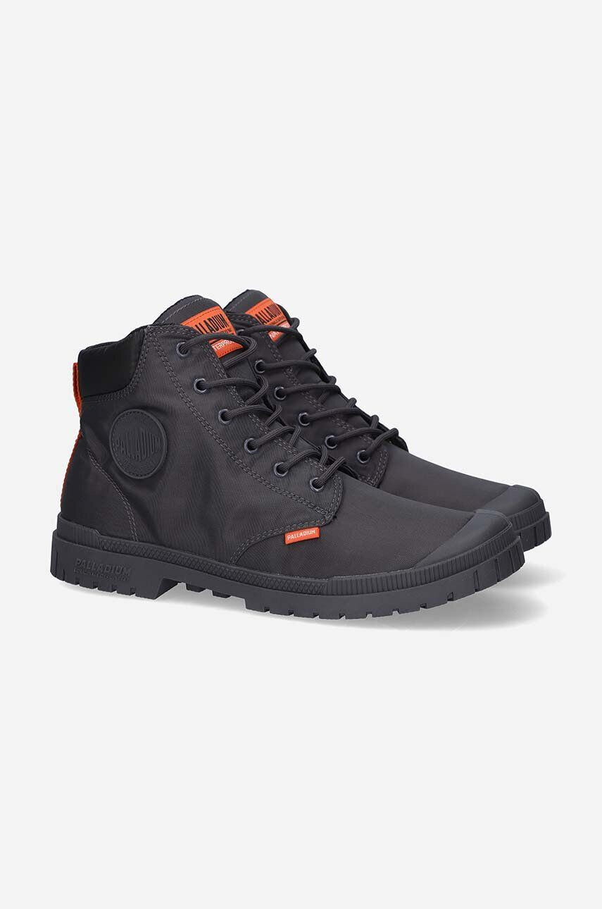 Palladium Kecky Pampa SP20 Cuff Waterproof šedá barva - Pepit.cz