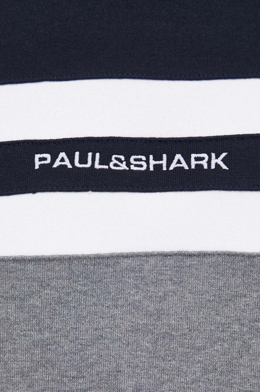 Paul&Shark Bavlněná mikina pánská tmavomodrá barva vzorovaná - Pepit.cz